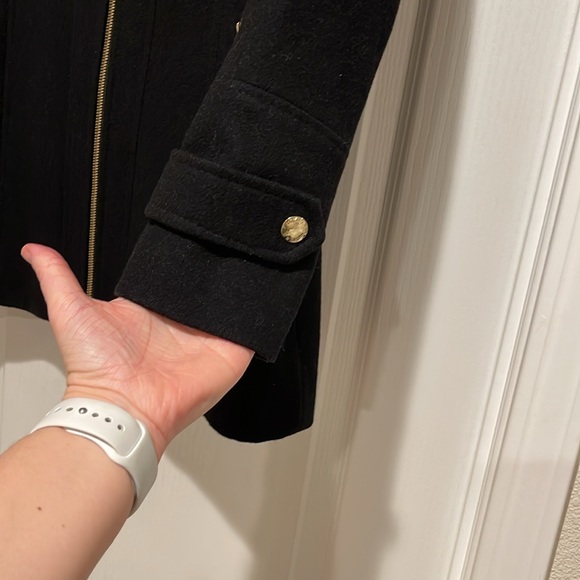 Michael Kors Black Wool Coat Jacket Size 6 - Picture 5 of 11